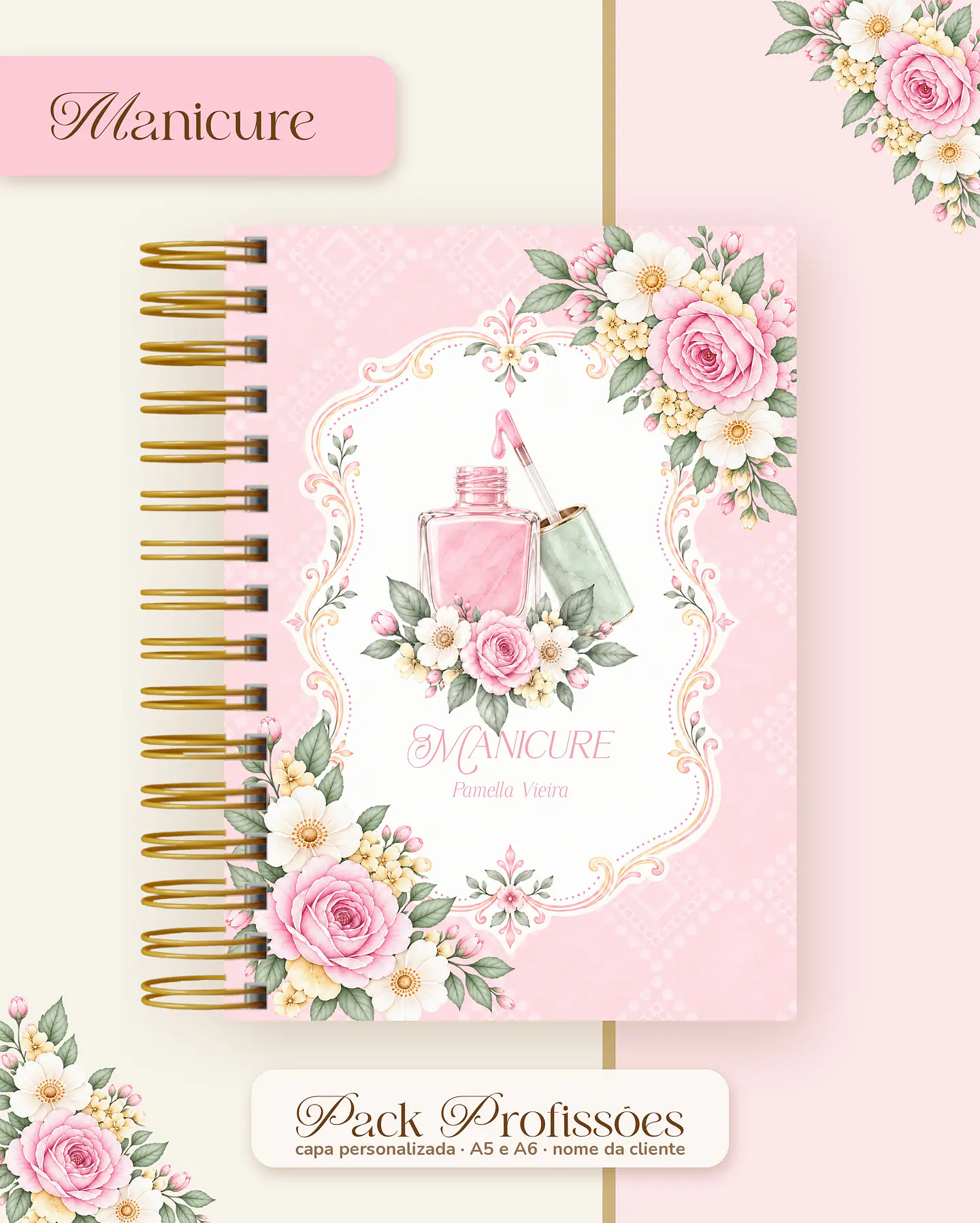 Pack Profissões 2027 - Floral Rosa 21