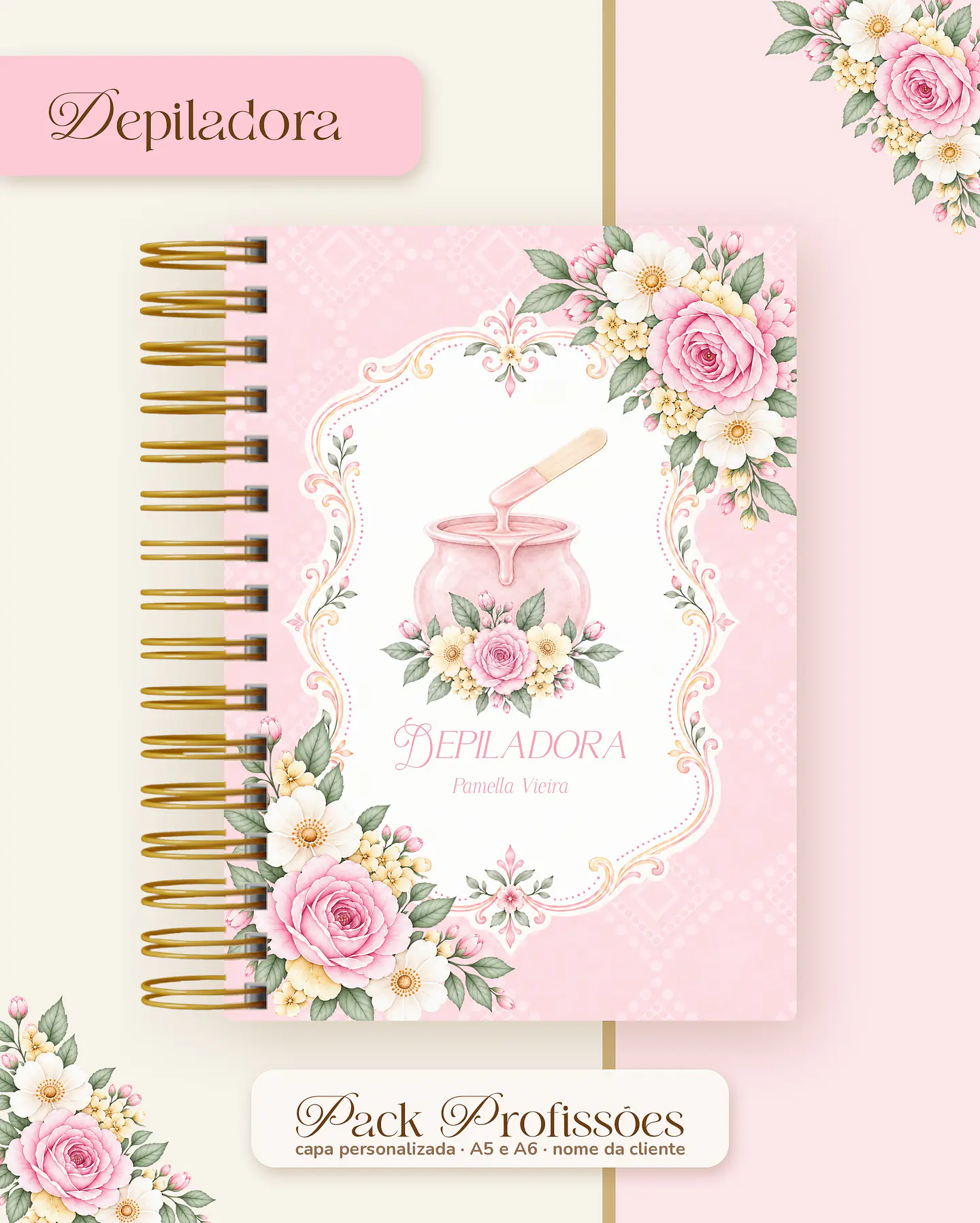 Pack Profissões 2027 - Floral Rosa 24