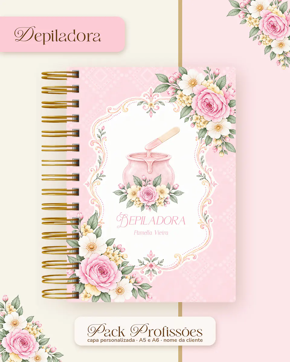 Pack Profissões 2027 - Floral Rosa 24