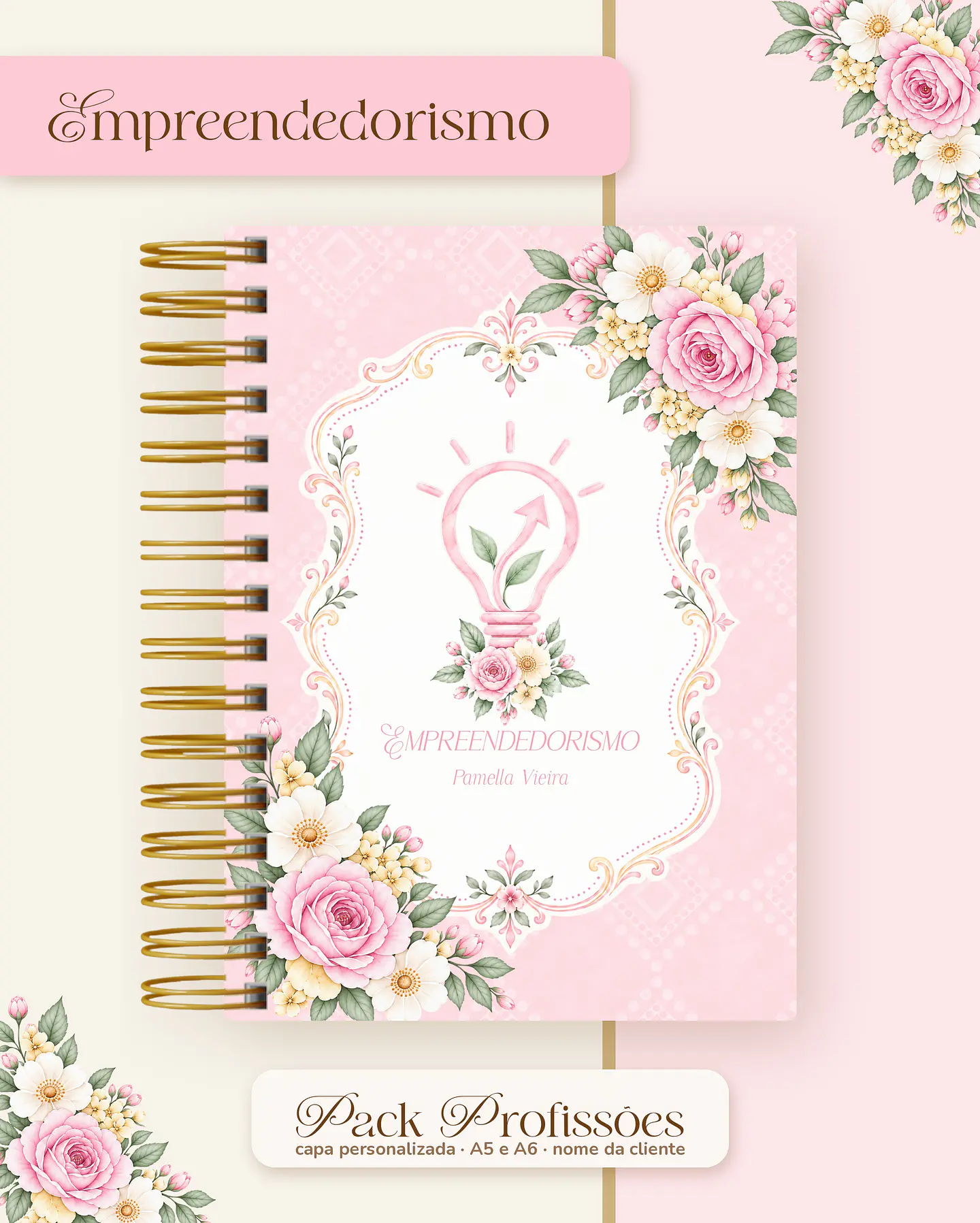 Pack Profissões 2027 - Floral Rosa 25
