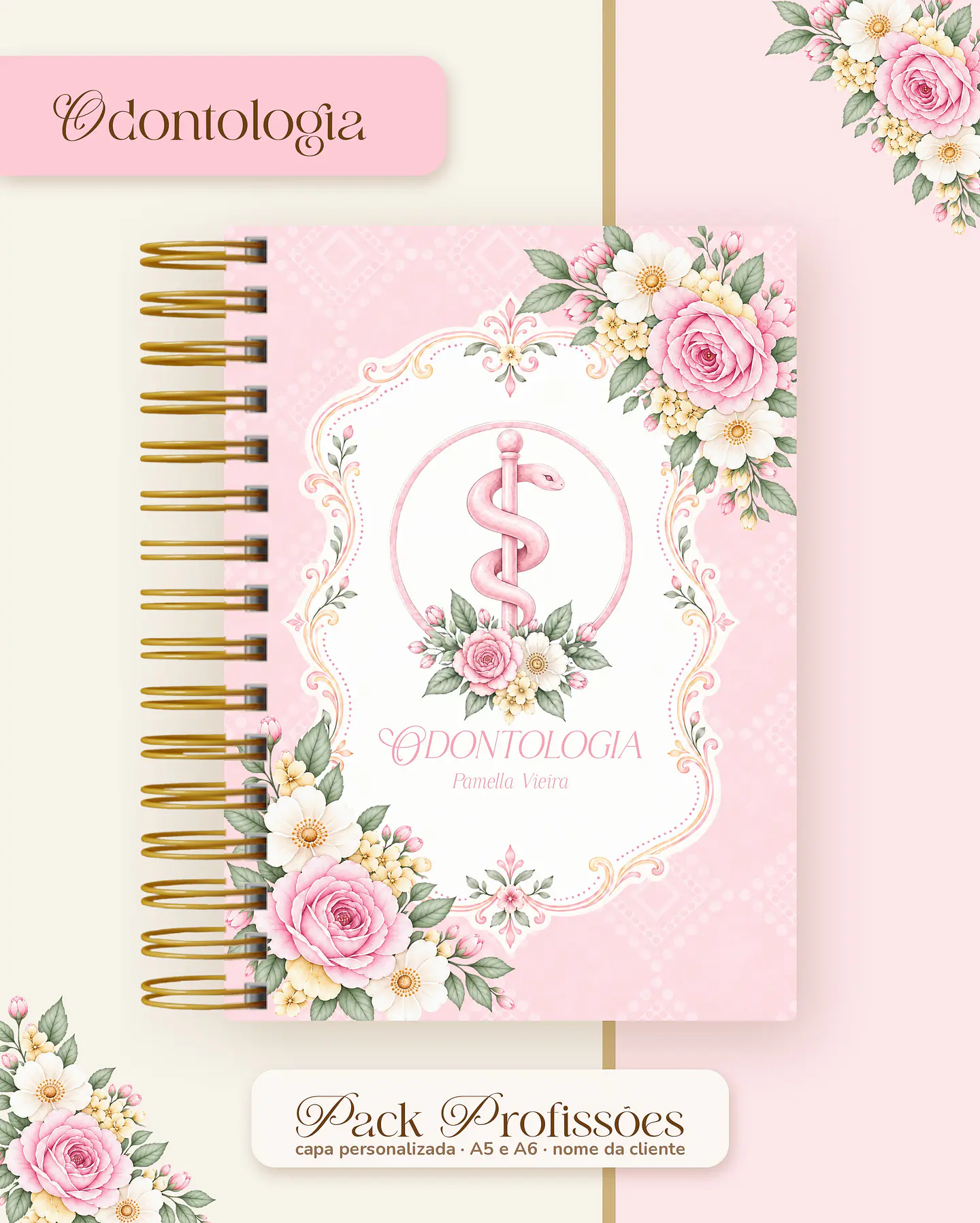 Pack Profissões 2027 - Floral Rosa 32