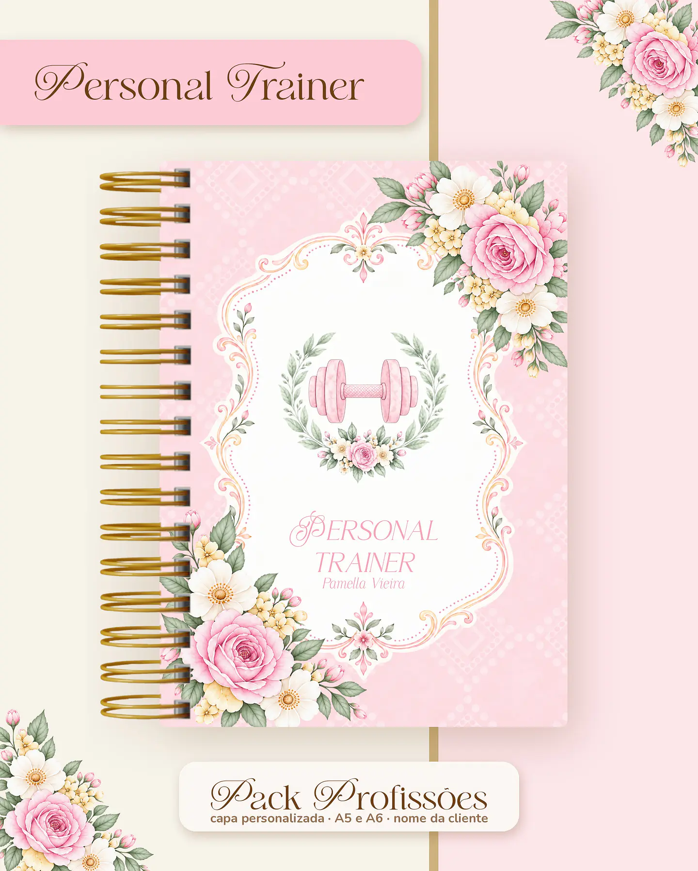 Pack Profissões 2027 - Floral Rosa 34