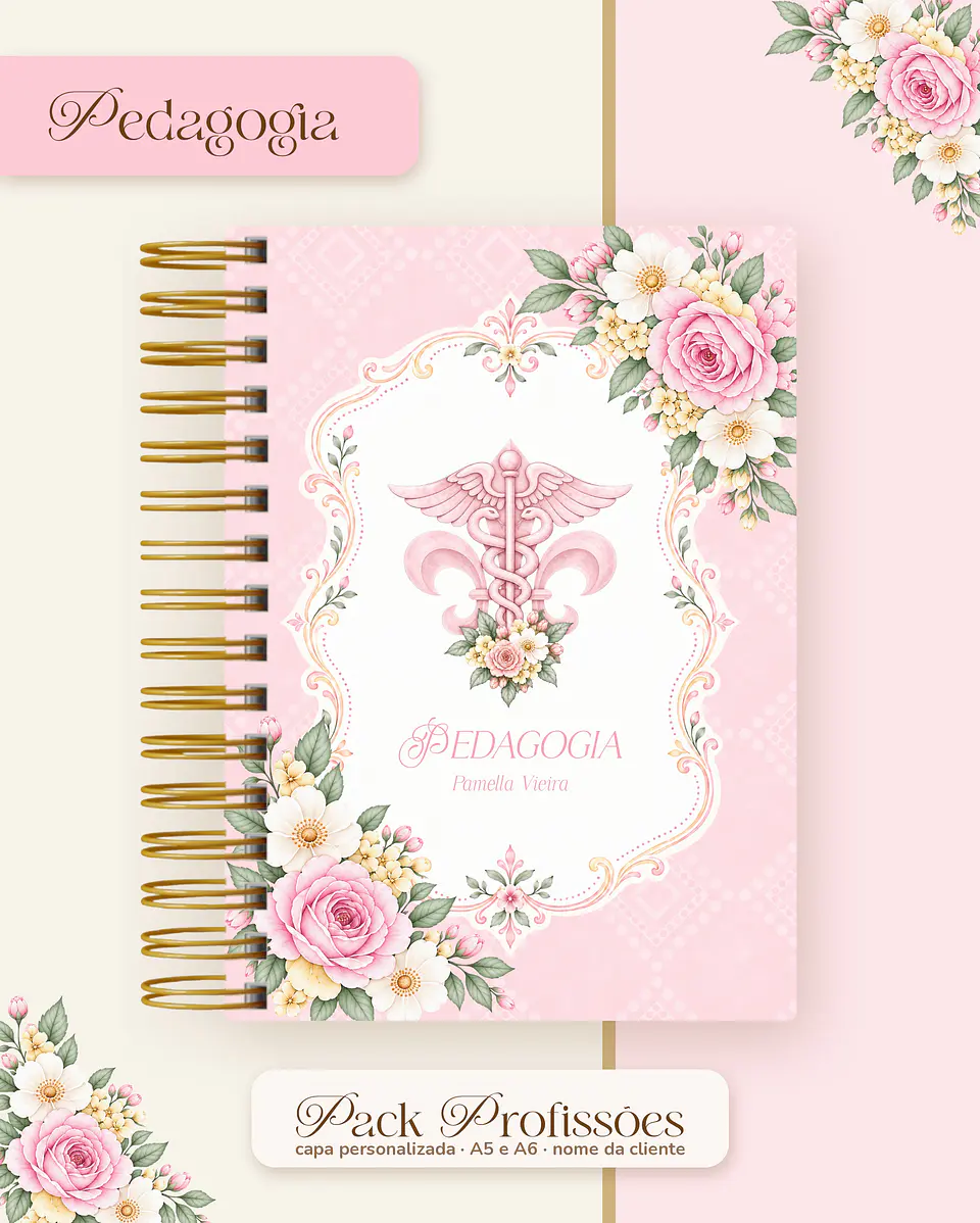 Pack Profissões 2027 - Floral Rosa 35