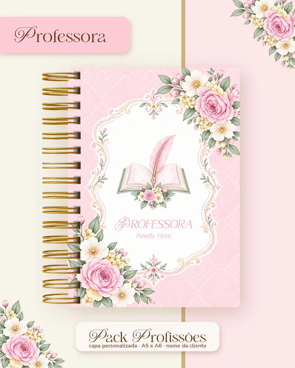Pack Profissões 2027 - Floral Rosa 36