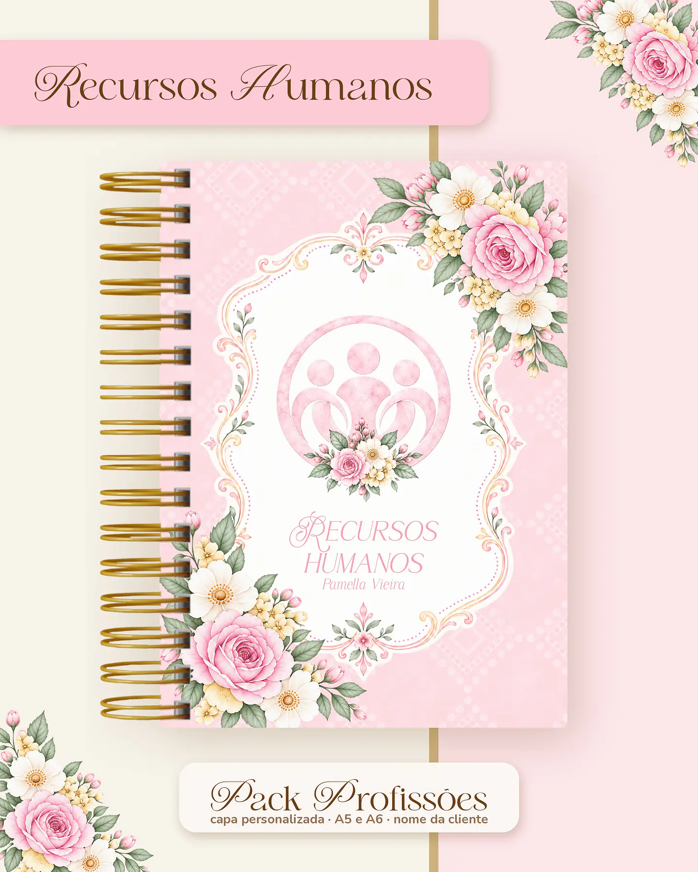 Pack Profissões 2027 - Floral Rosa 40
