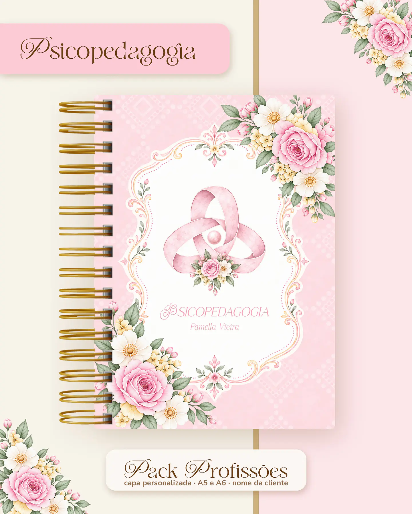 Pack Profissões 2027 - Floral Rosa 41