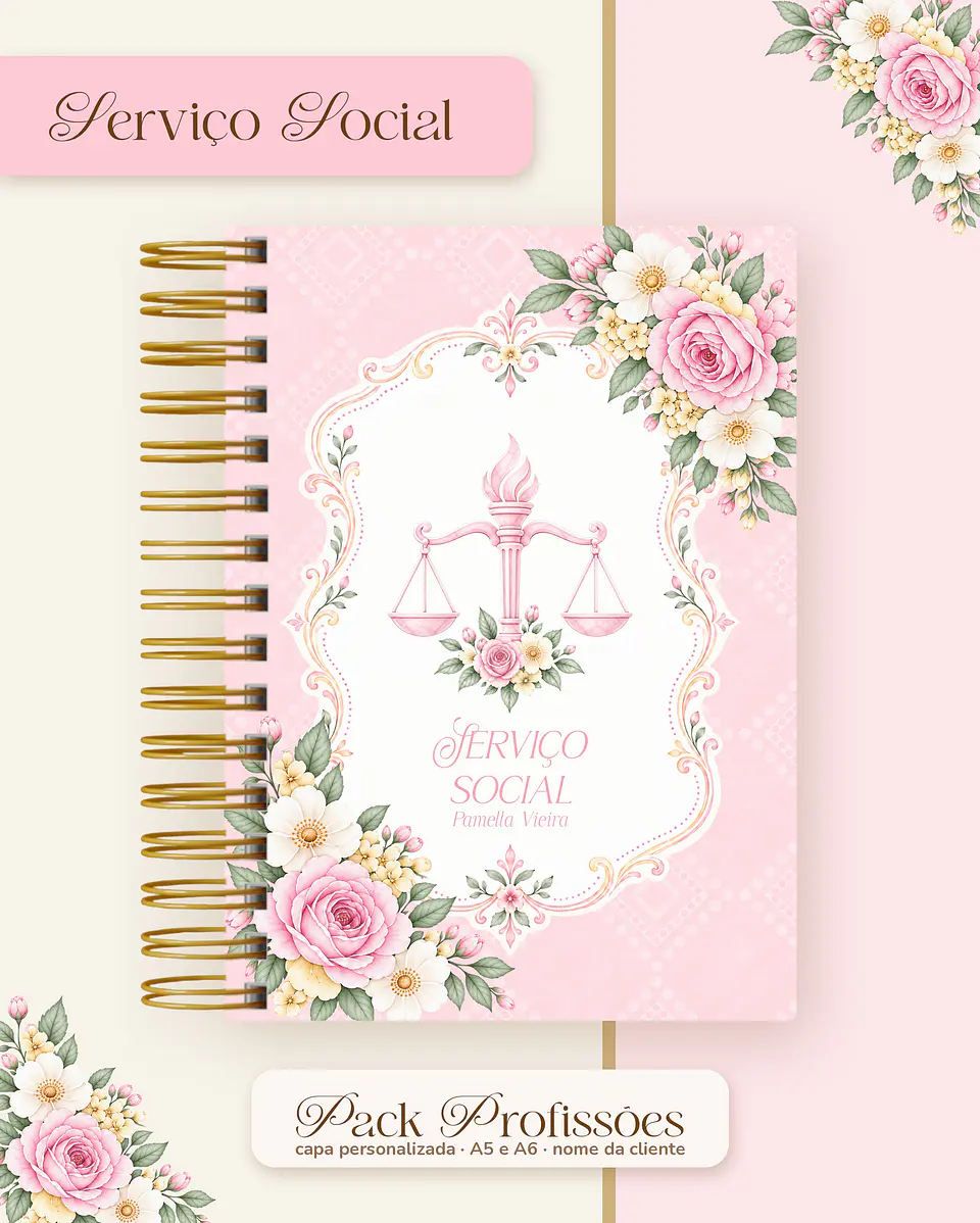 Pack Profissões 2027 - Floral Rosa 44
