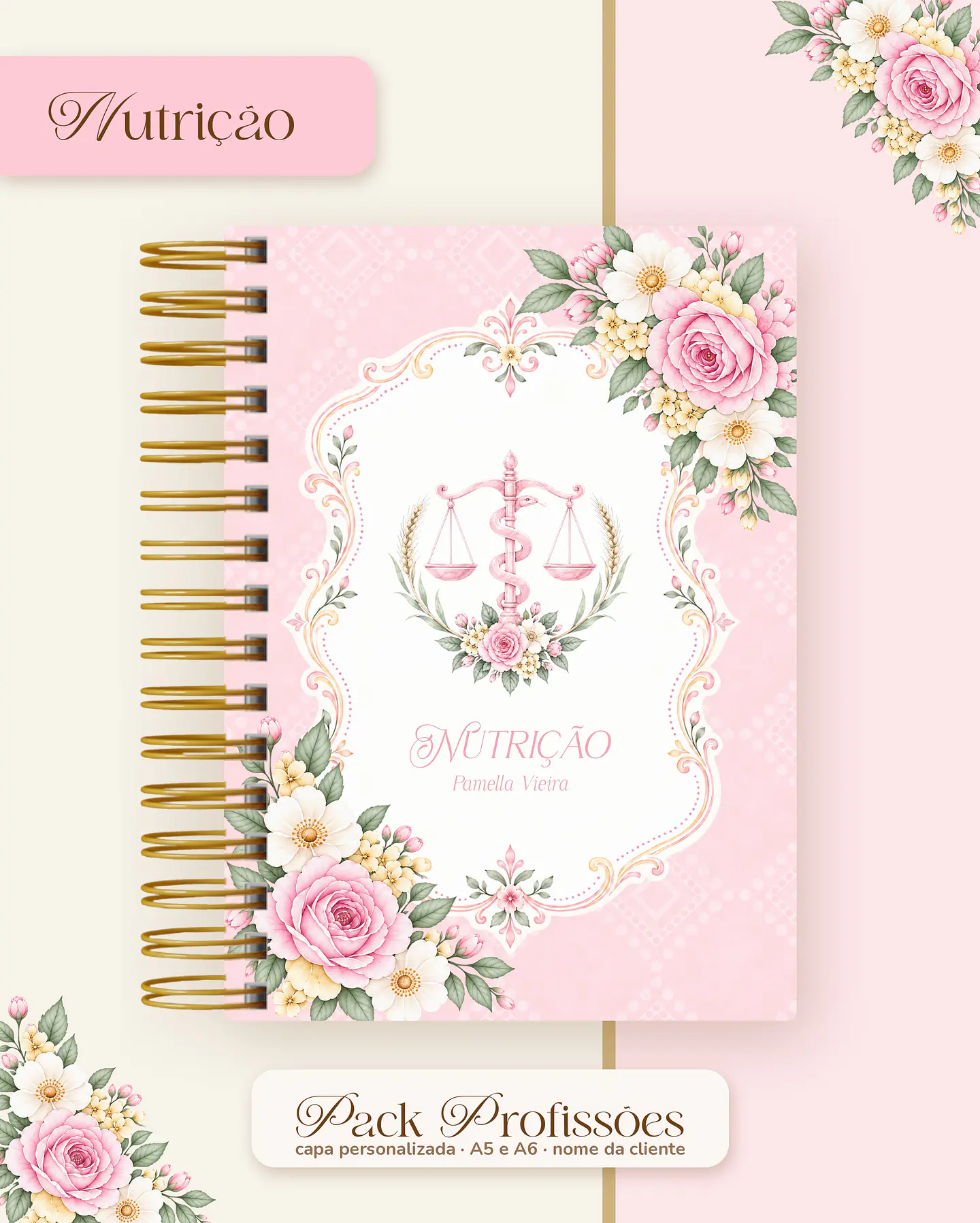 Pack Profissões 2027 - Floral Rosa 48