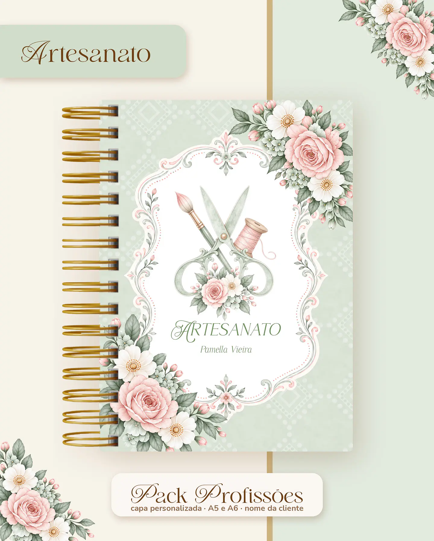 Pack Profissões 2027 - Floral Verde 2
