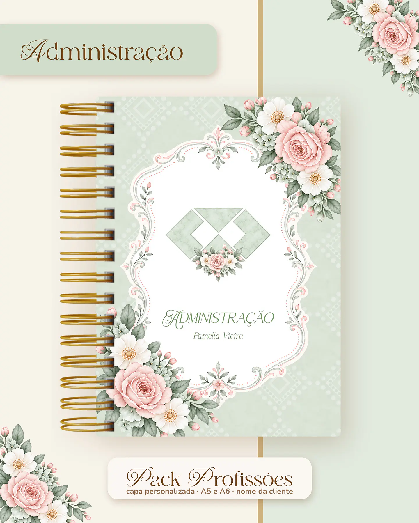Pack Profissões 2027 - Floral Verde 3