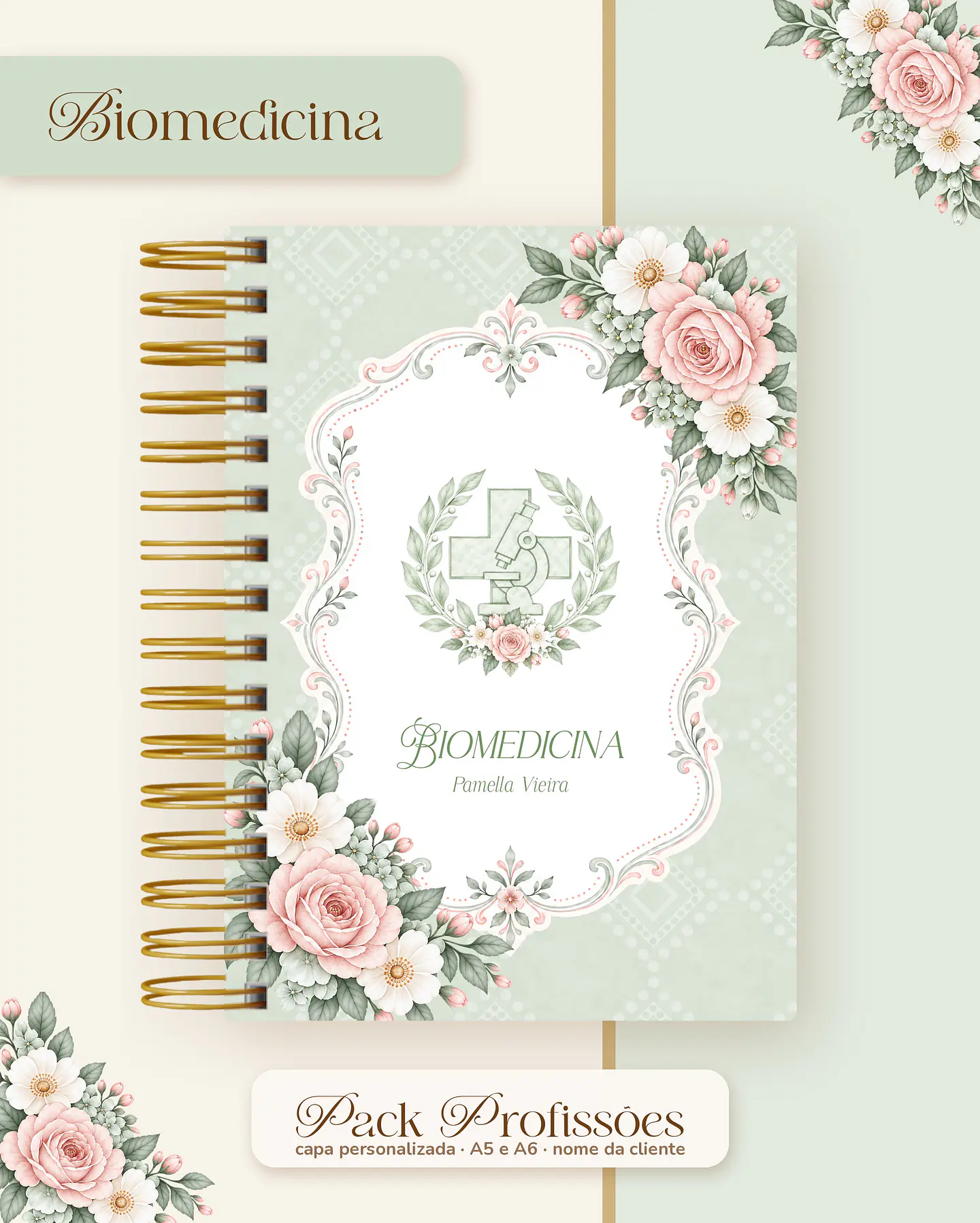 Pack Profissões 2027 - Floral Verde 4