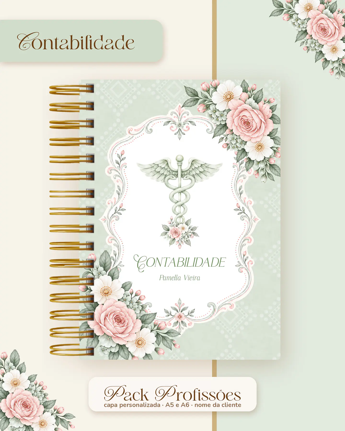 Pack Profissões 2027 - Floral Verde 6