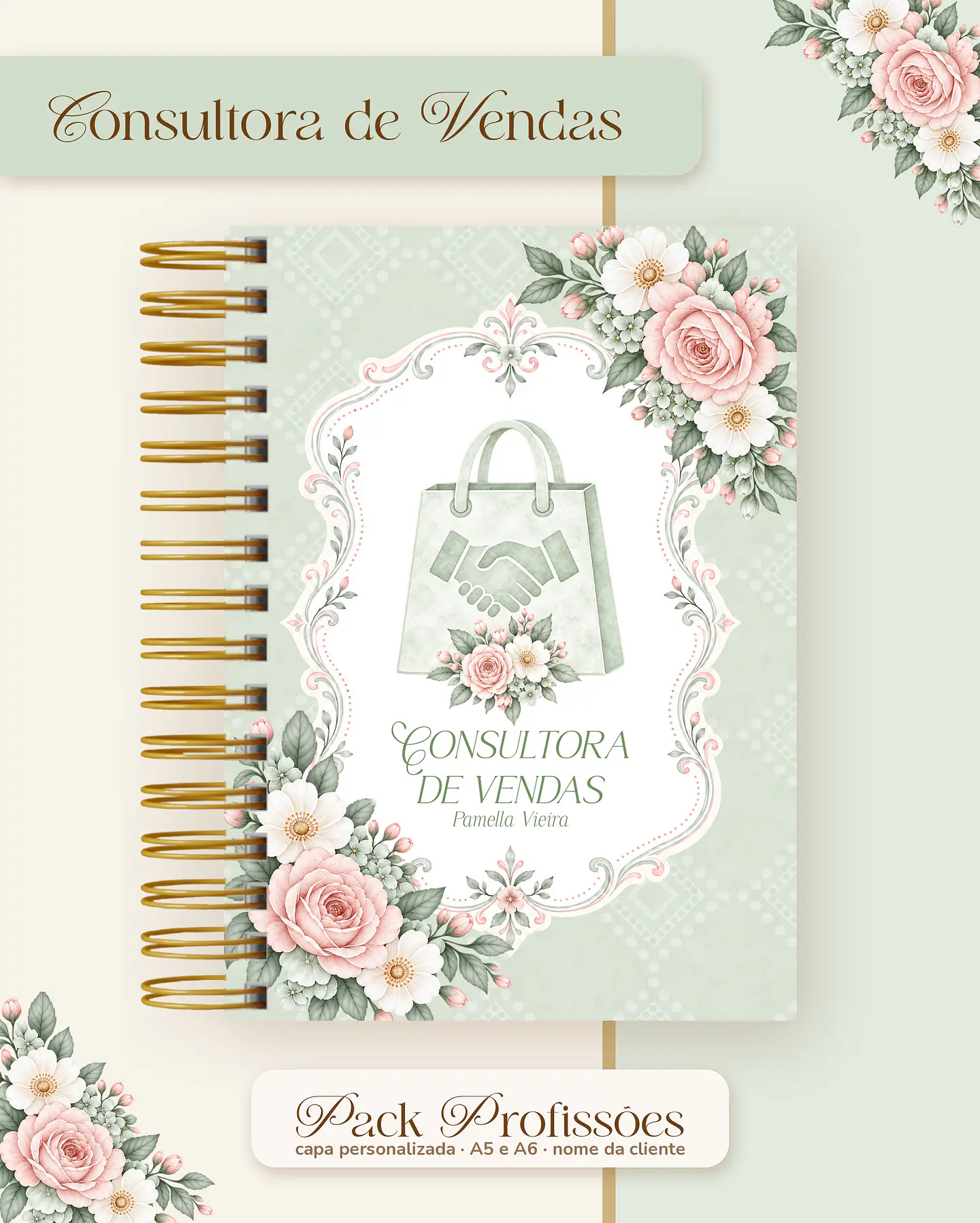 Pack Profissões 2027 - Floral Verde 7