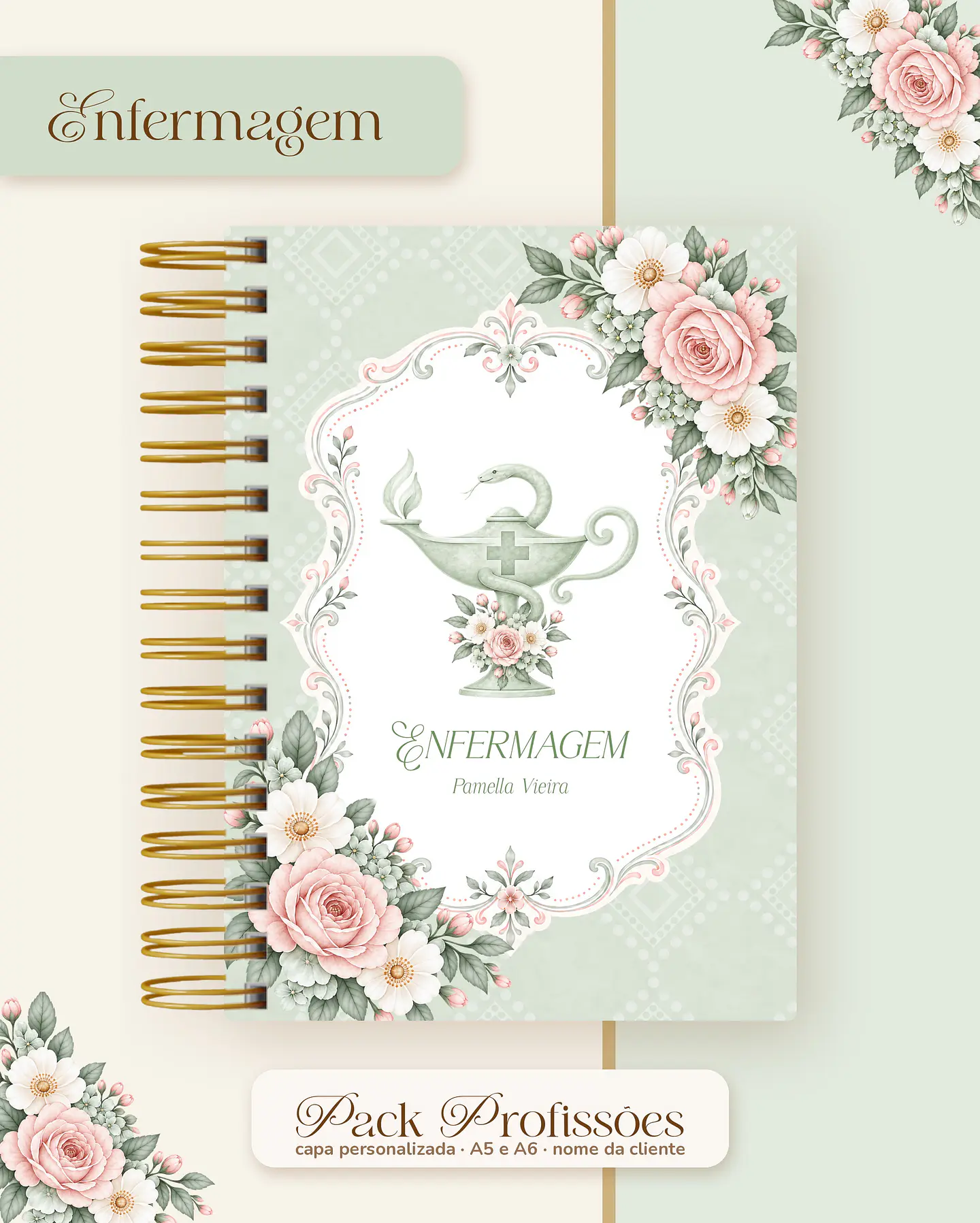 Pack Profissões 2027 - Floral Verde 16