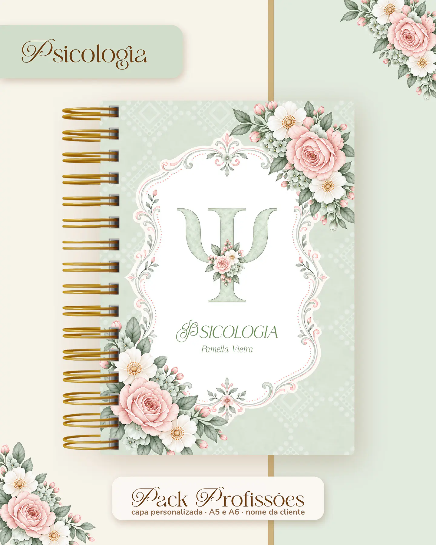 Pack Profissões 2027 - Floral Verde 38