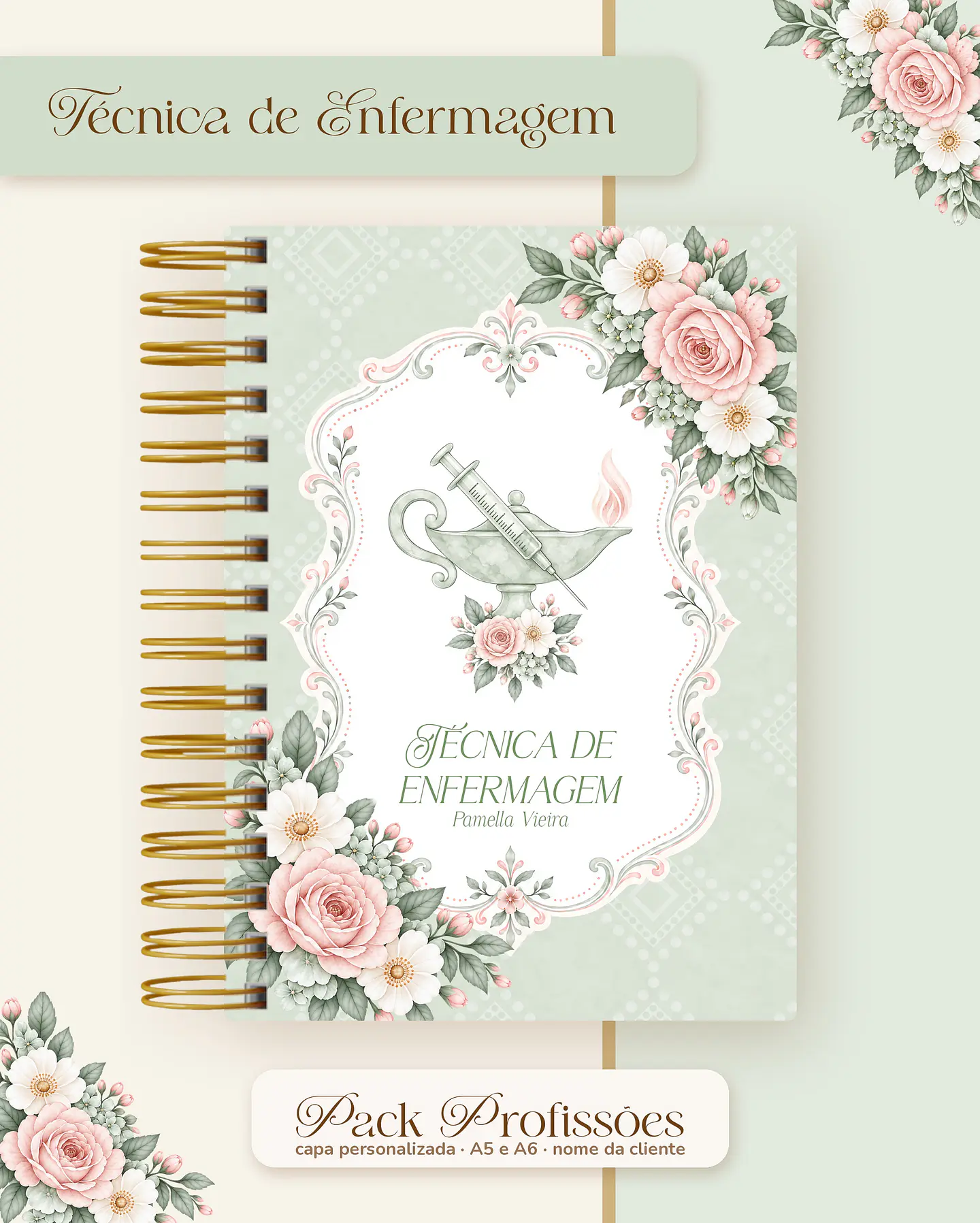 Pack Profissões 2027 - Floral Verde 43
