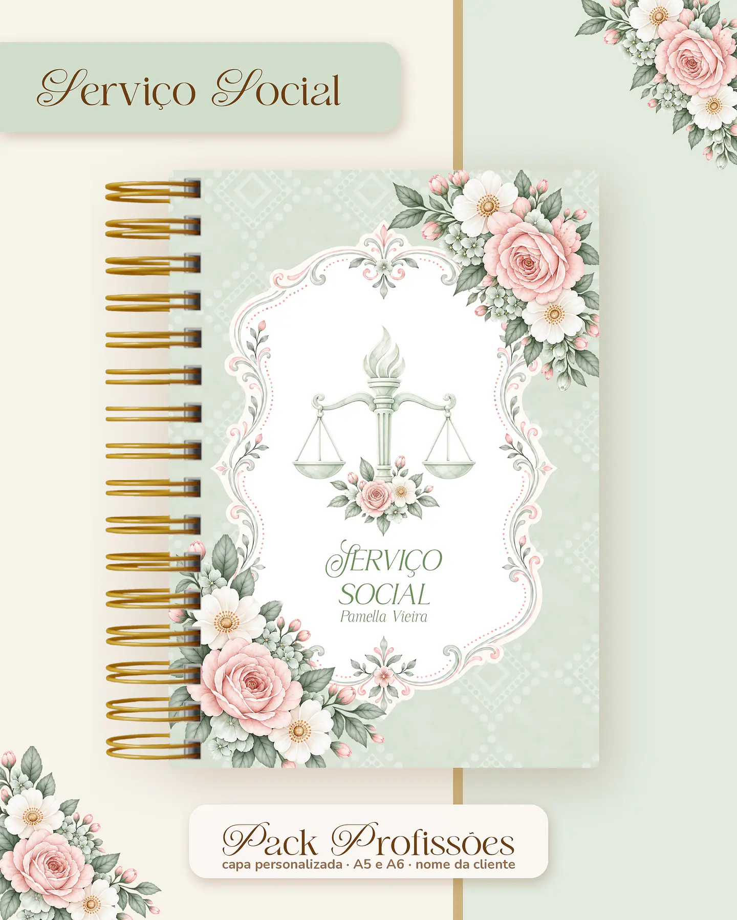 Pack Profissões 2027 - Floral Verde 45