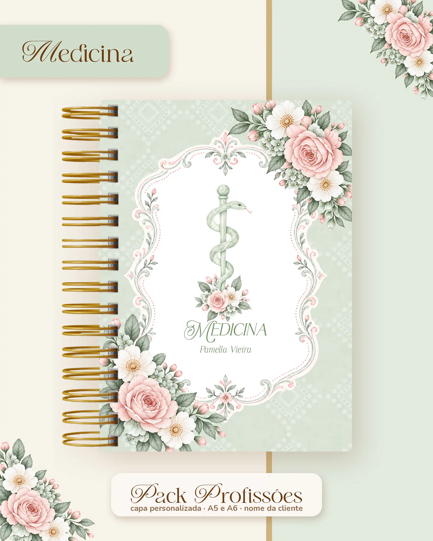 Pack Profissões 2027 - Floral Verde 50