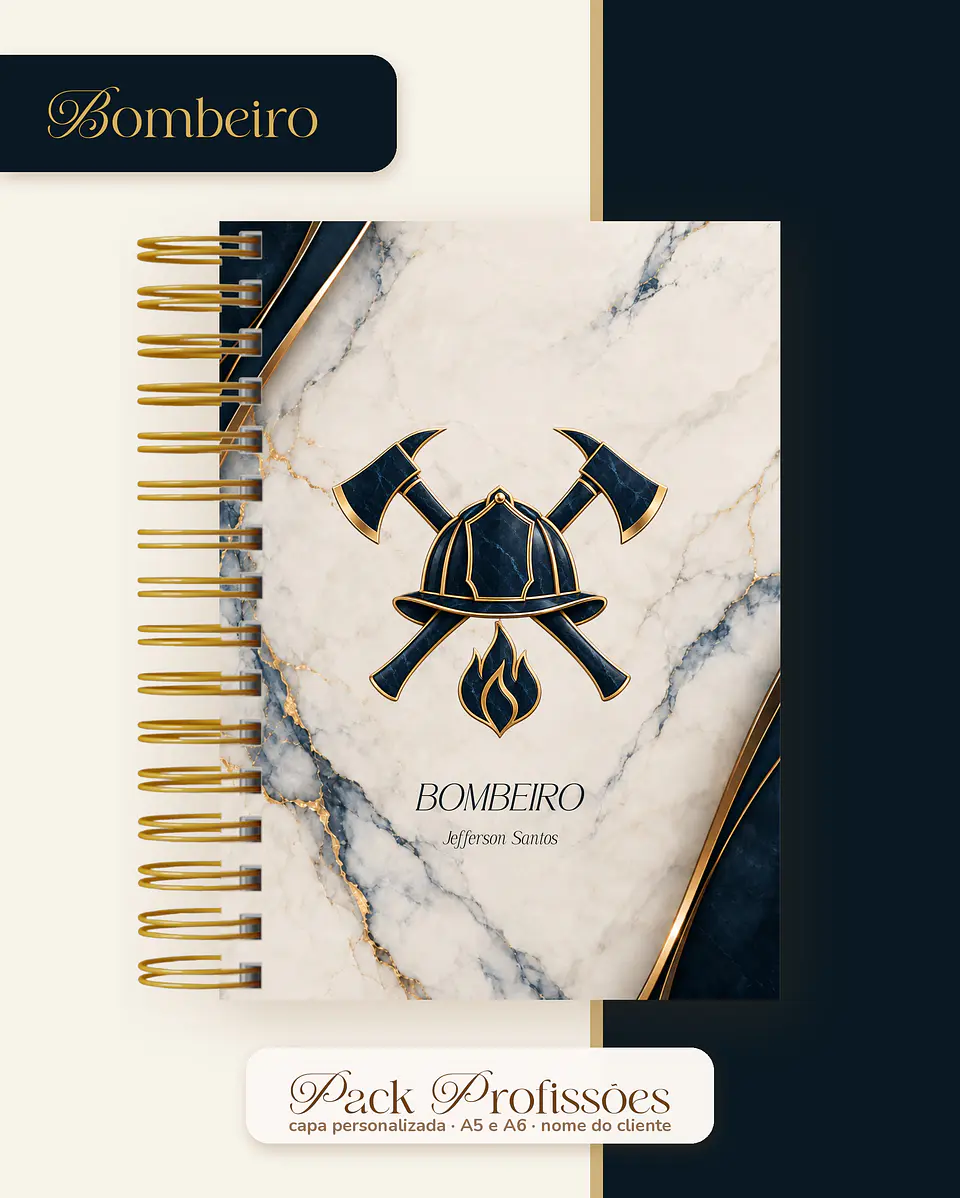 Pack Profissões 2027 - Marmorizada Masculina Azul 2
