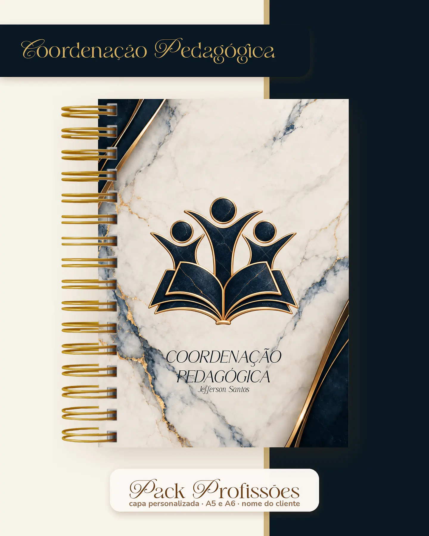 Pack Profissões 2027 - Marmorizada Masculina Azul 7