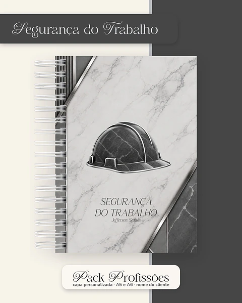 Pack Profissões 2027 - Marmorizada Masculina Preta