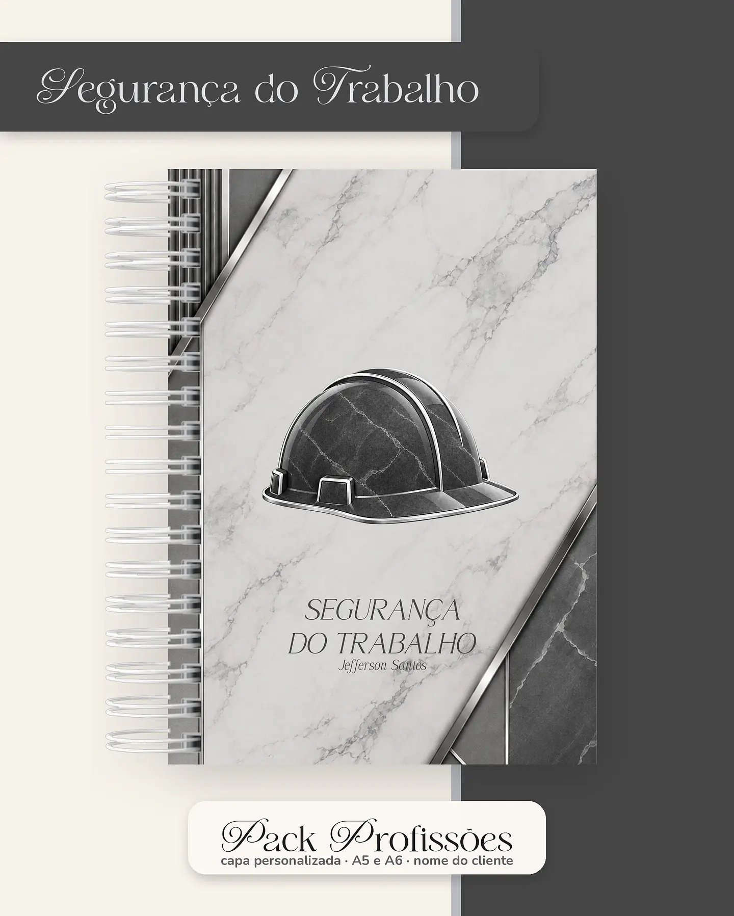 Pack Profissões 2027 - Marmorizada Masculina Preta 2