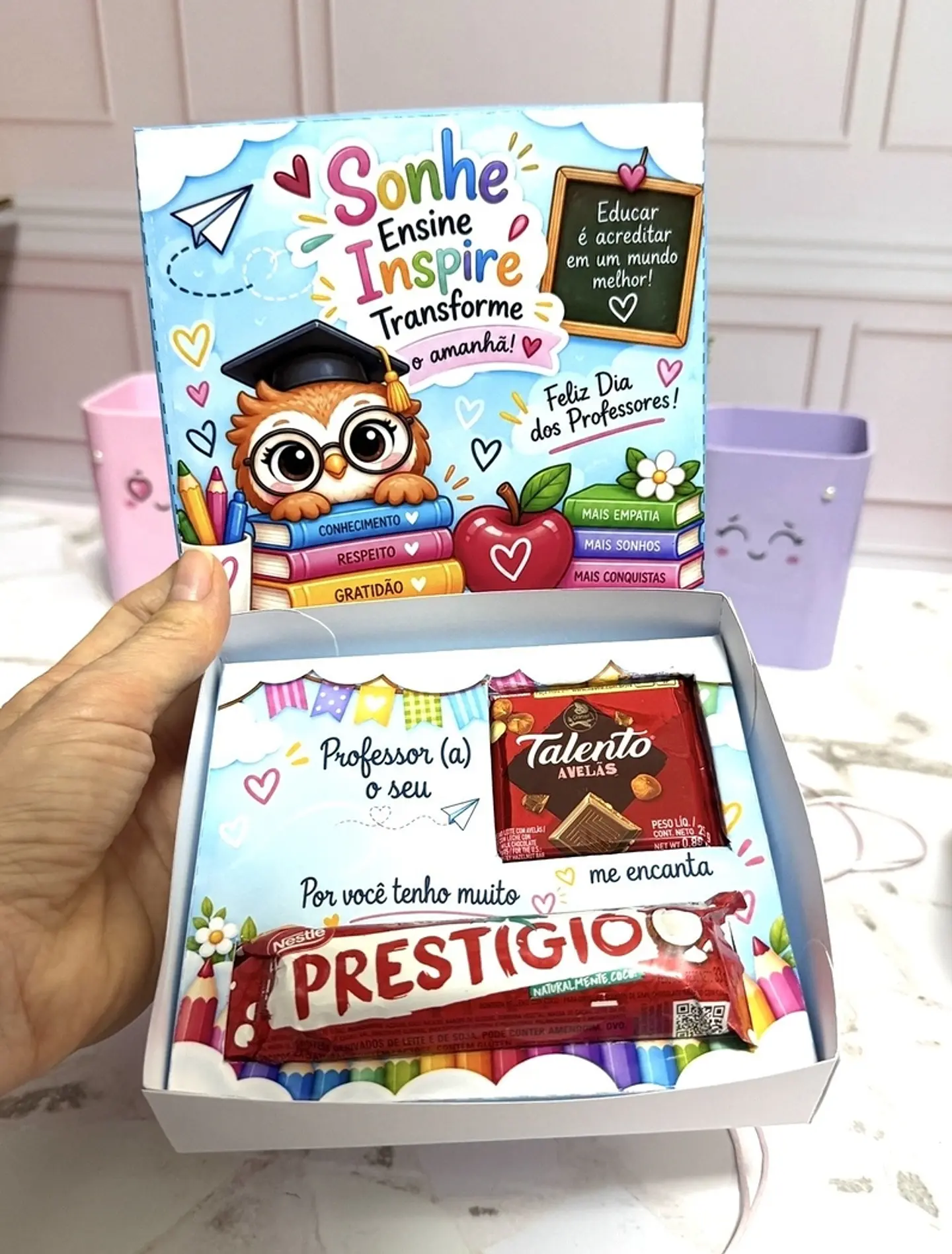 Caixinha para Talento e Prestígio - Dia dos Professores 1