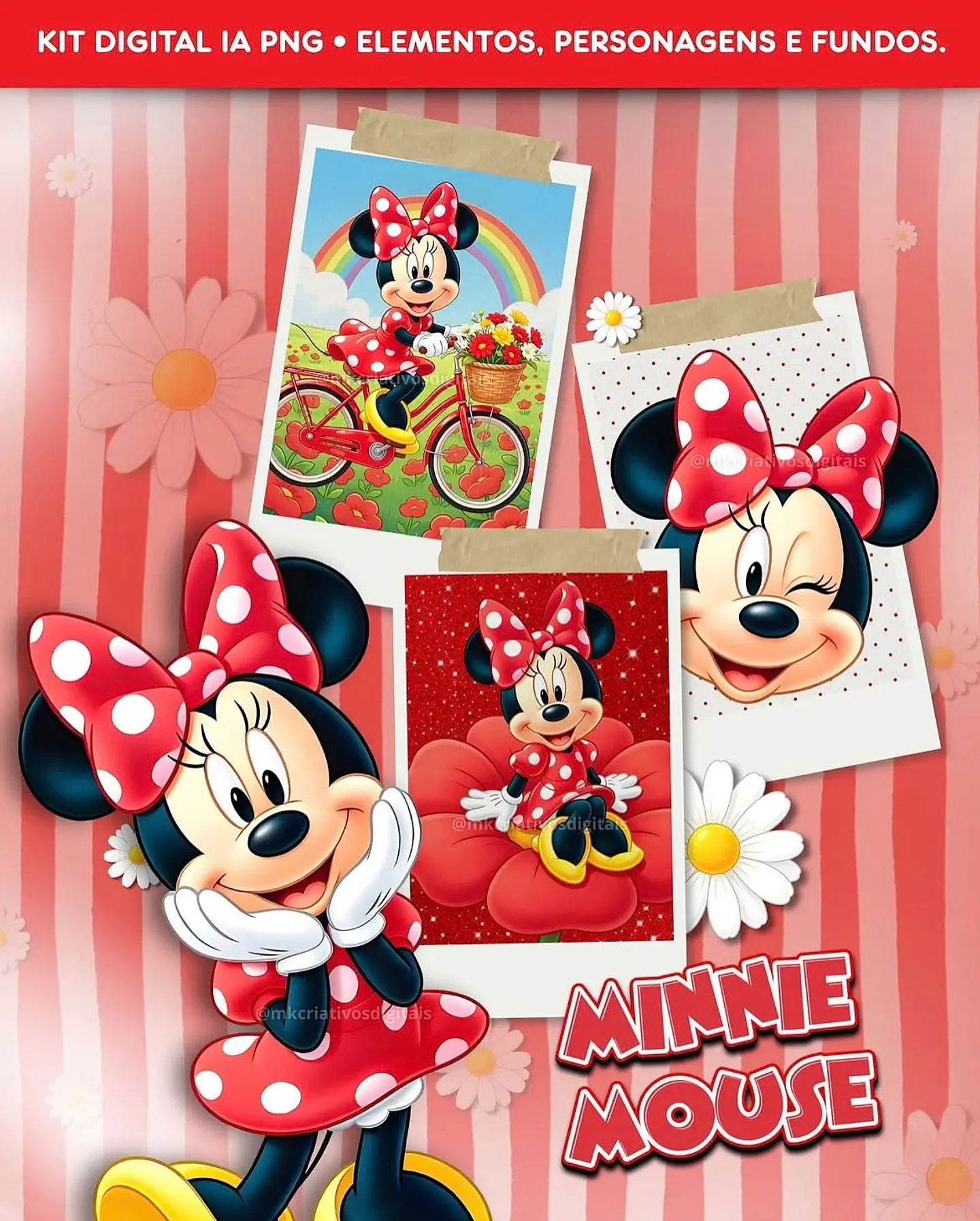 Minnie Vermelha - Kit Digital 1