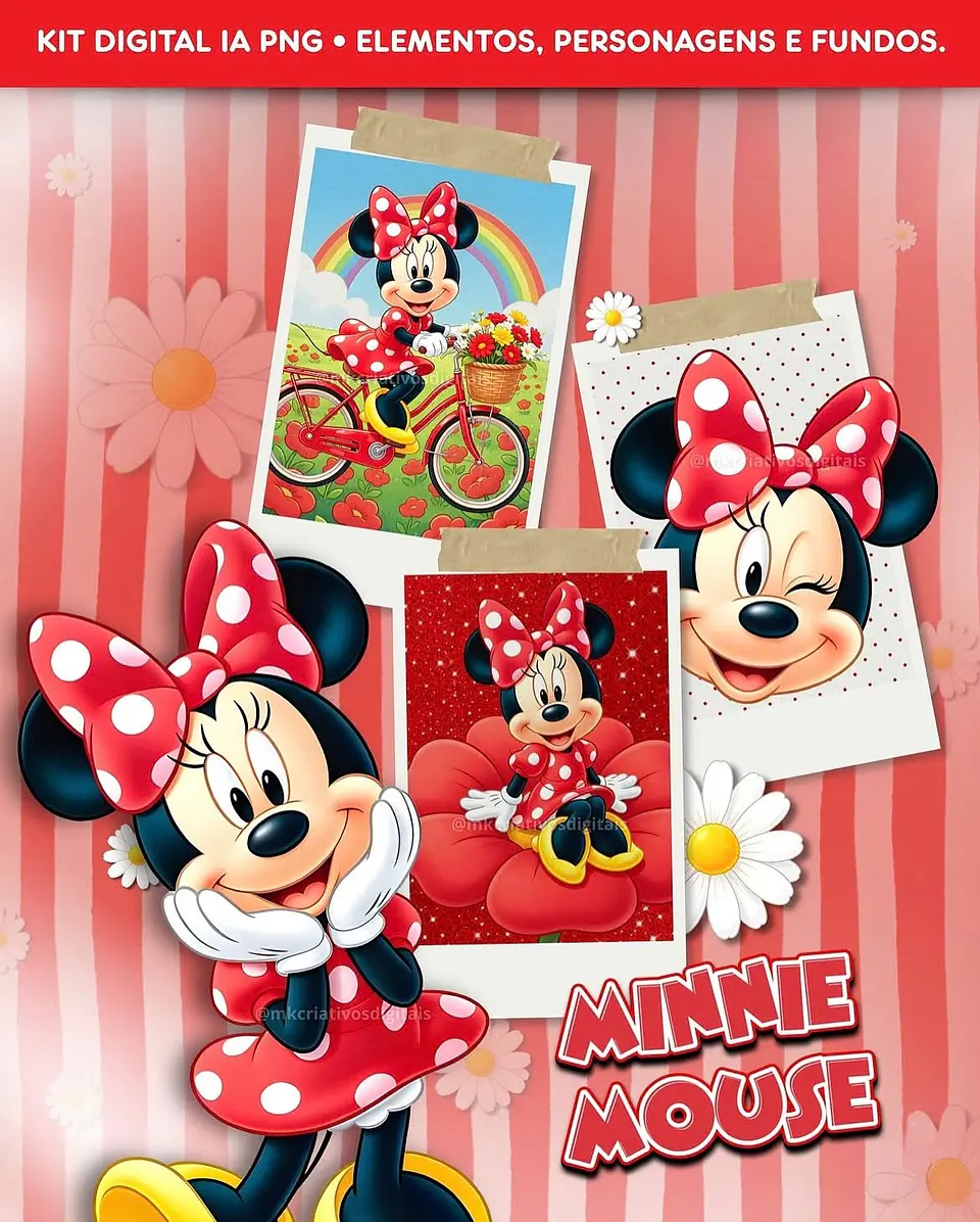 Minnie Vermelha - Kit Digital 1