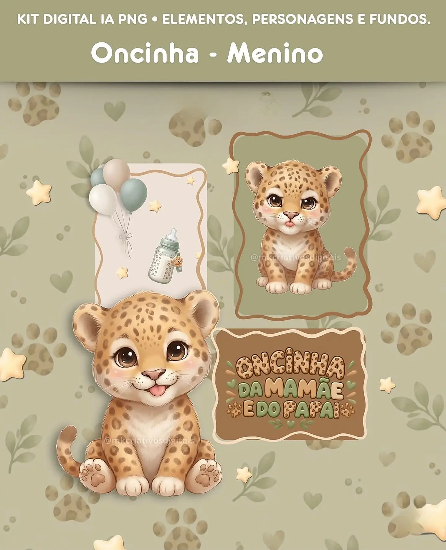 Oncinha Menino - Kit Digital 1