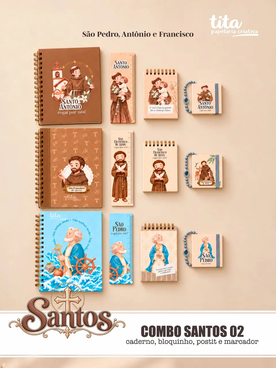 Santos - Combo Encadernação 02 (Antônio, Francisco e Pedro) 1