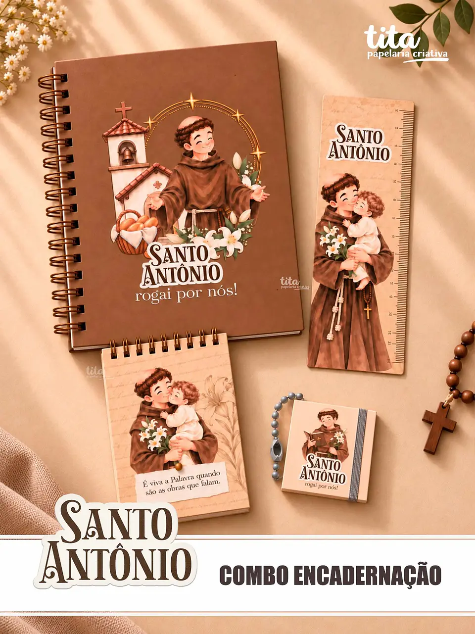 Santos - Combo Encadernação 02 (Antônio, Francisco e Pedro) 5
