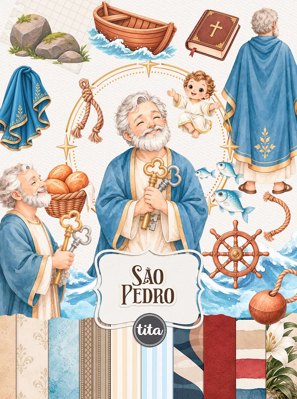 Santos - Combo Ilustrações 02 (Antônio, Francisco e Pedro) 2