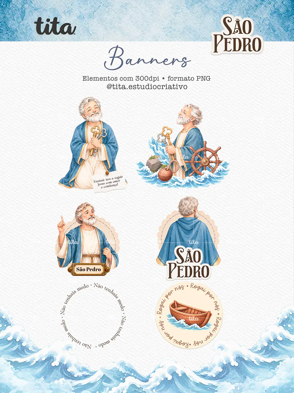 Santos - Combo Ilustrações 02 (Antônio, Francisco e Pedro) 3
