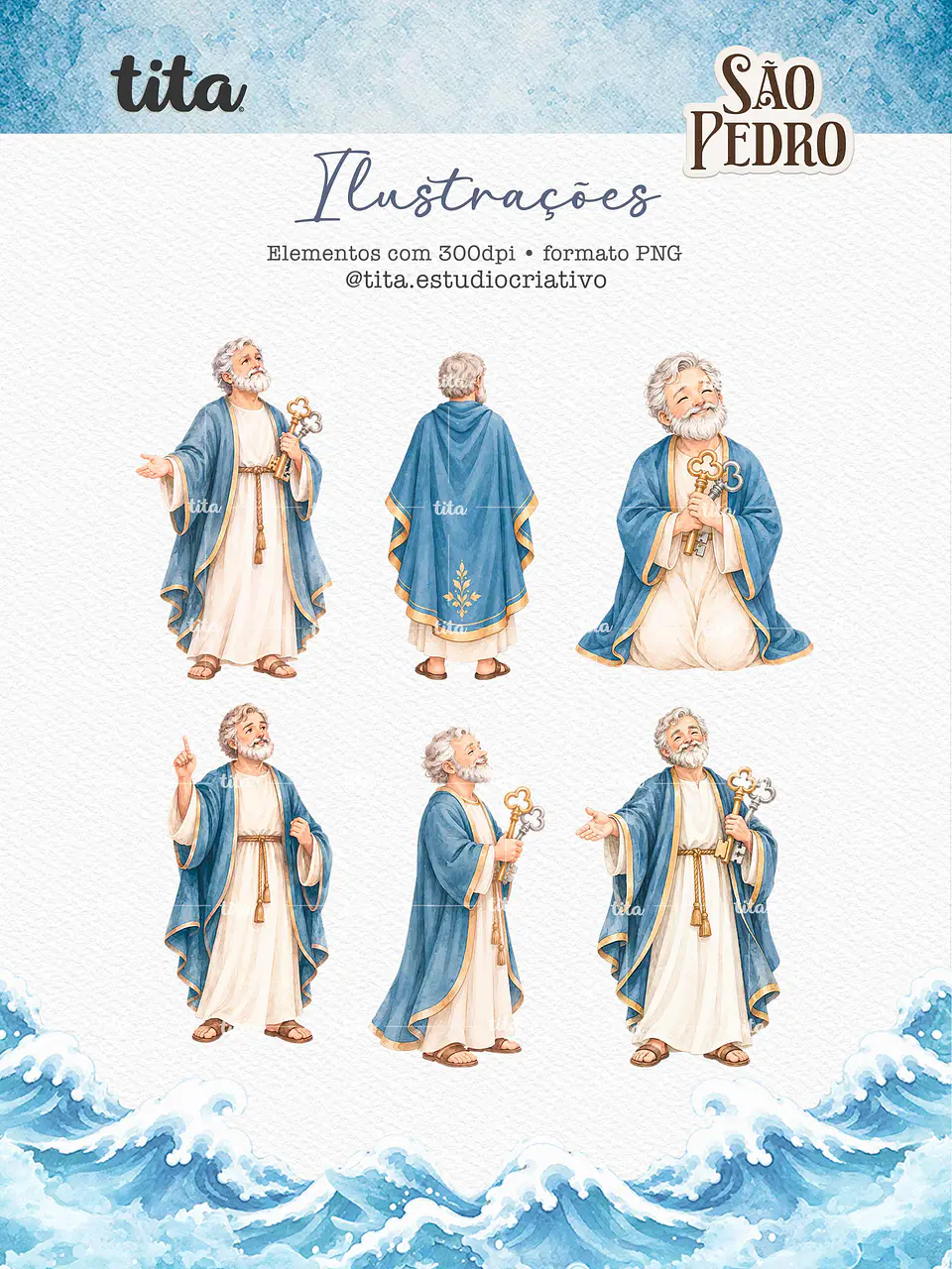 Santos - Combo Ilustrações 02 (Antônio, Francisco e Pedro) 6