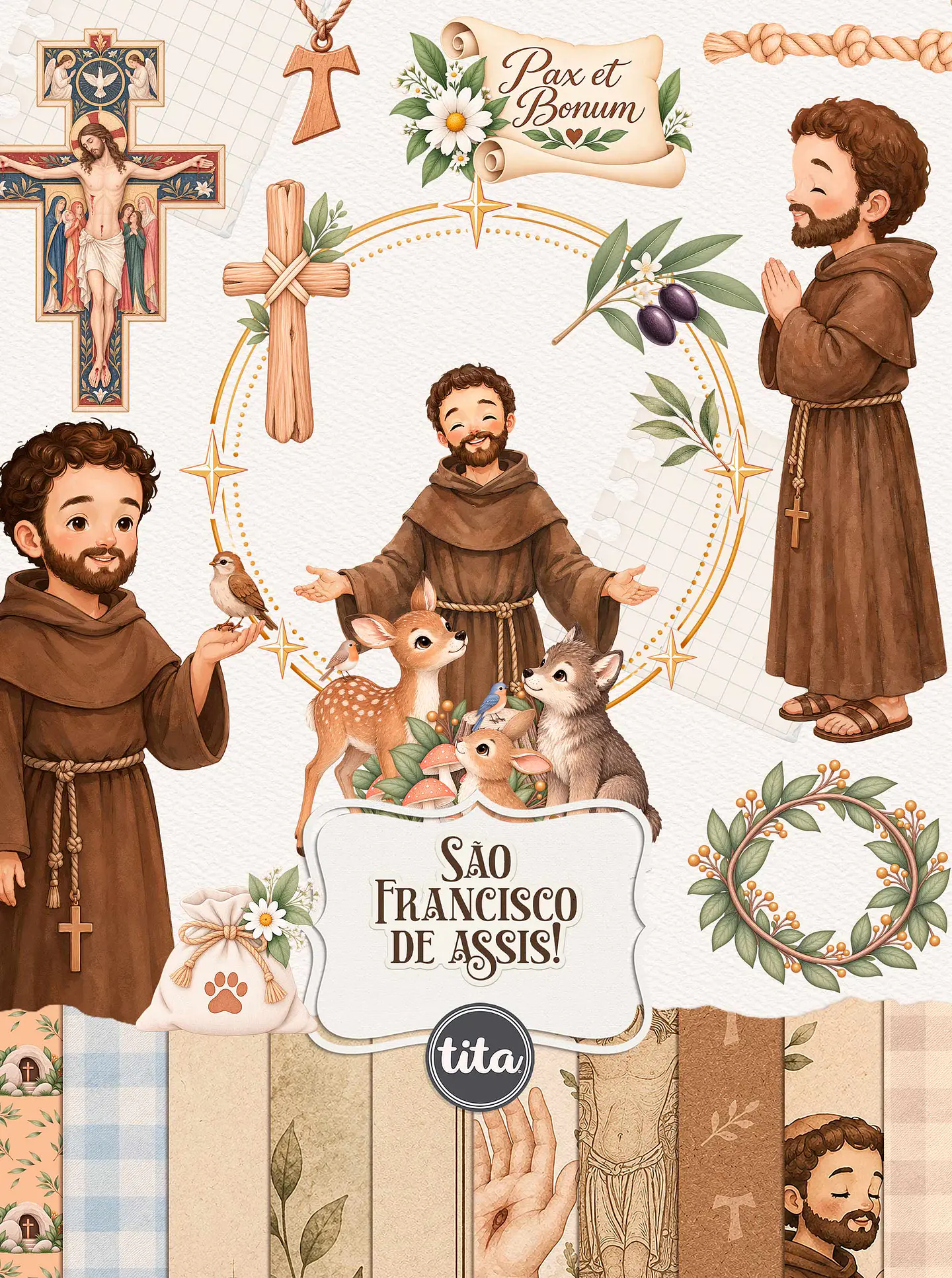 Santos - Combo Ilustrações 02 (Antônio, Francisco e Pedro) 11