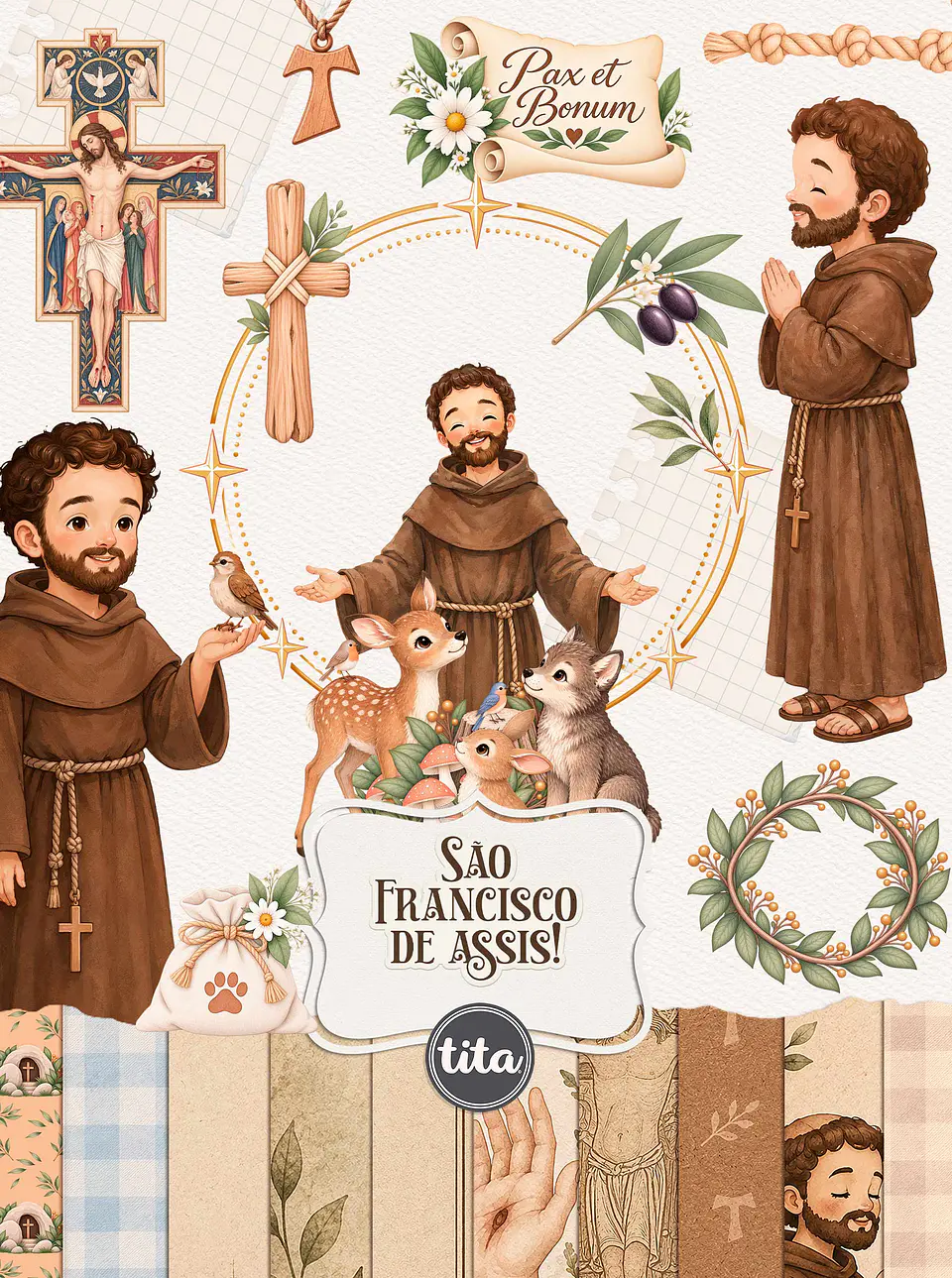 Santos - Combo Ilustrações 02 (Antônio, Francisco e Pedro) 11
