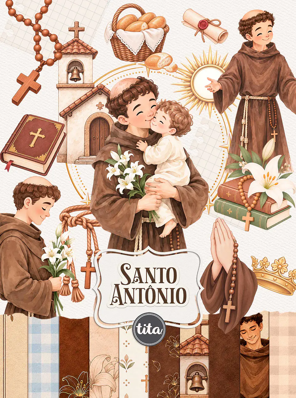 Santos - Combo Ilustrações 02 (Antônio, Francisco e Pedro) 15