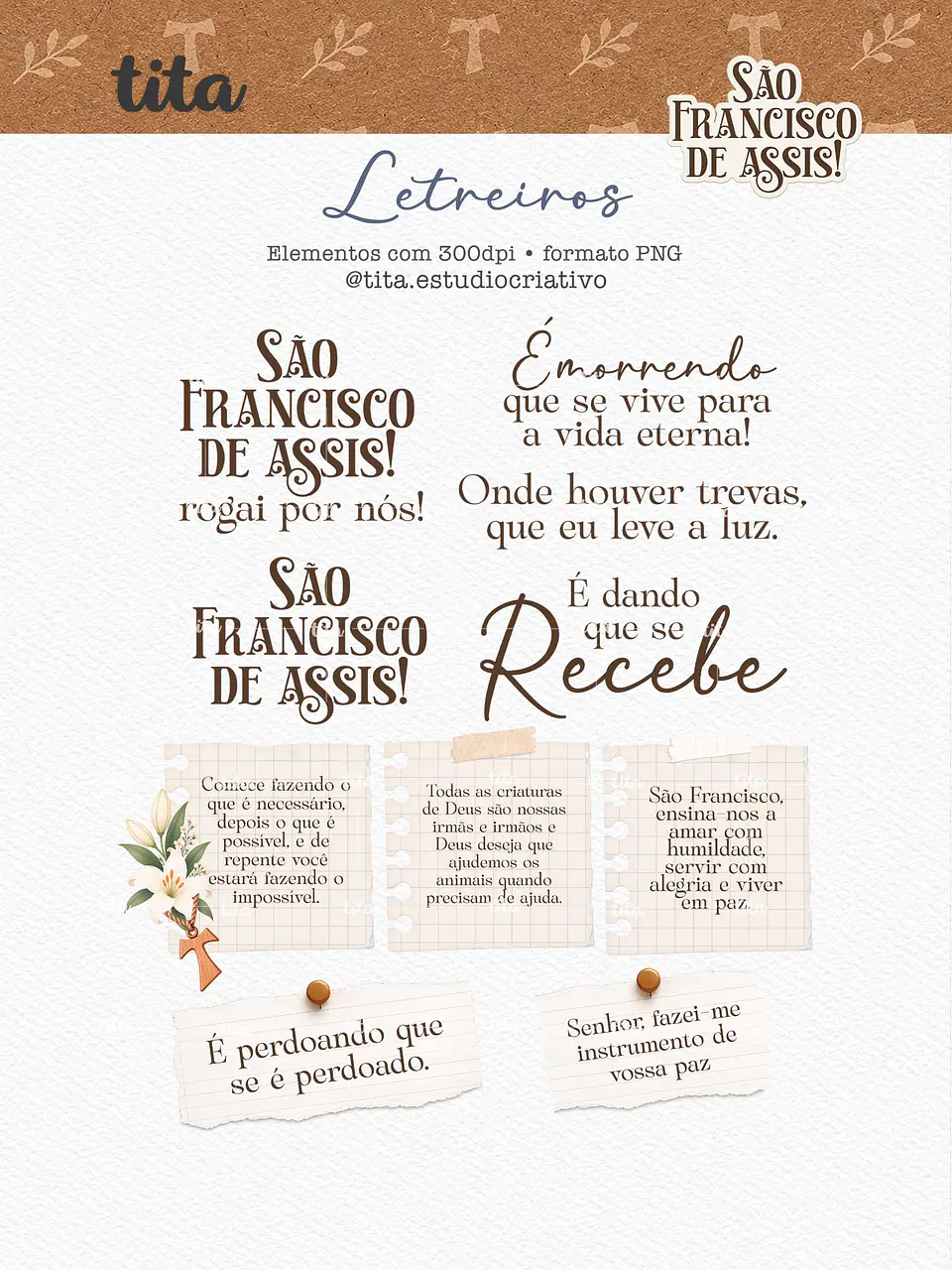 Santos - Combo Ilustrações 02 (Antônio, Francisco e Pedro) 16