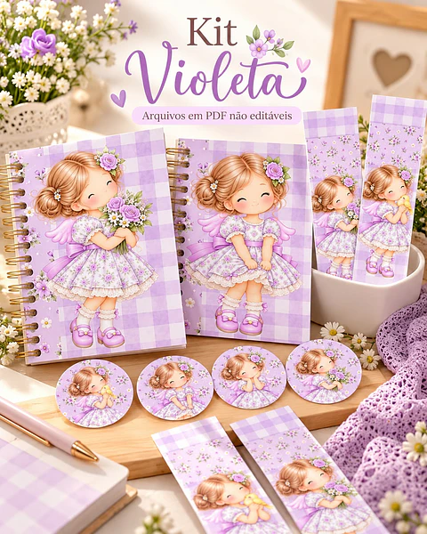 Kit Violeta - Encadernação