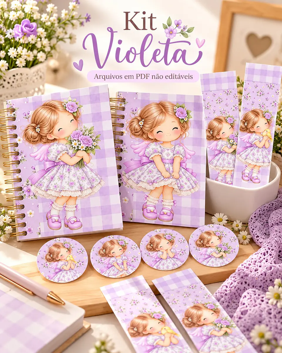 Kit Violeta - Encadernação 1