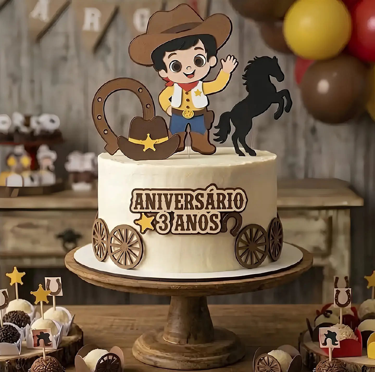 Topo de Bolo - Cowboy Menino 1