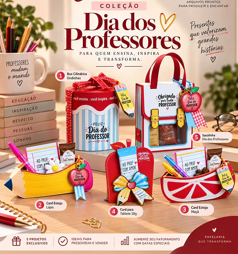 Coleção Dia dos Professores 2026 - Arquivos de Corte