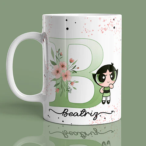 Alfabeto Floral Docinho - Canecas