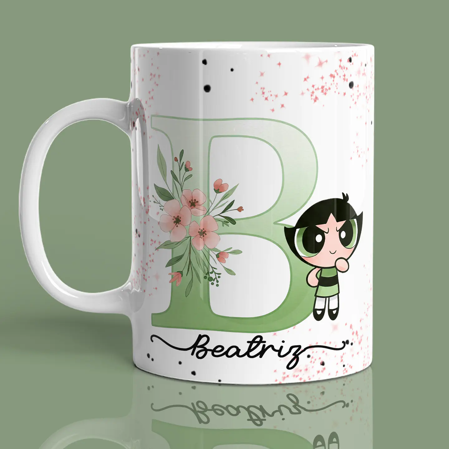 Alfabeto Floral Docinho - Canecas 2