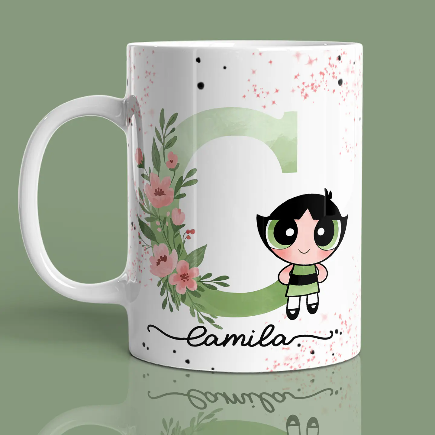 Alfabeto Floral Docinho - Canecas 3