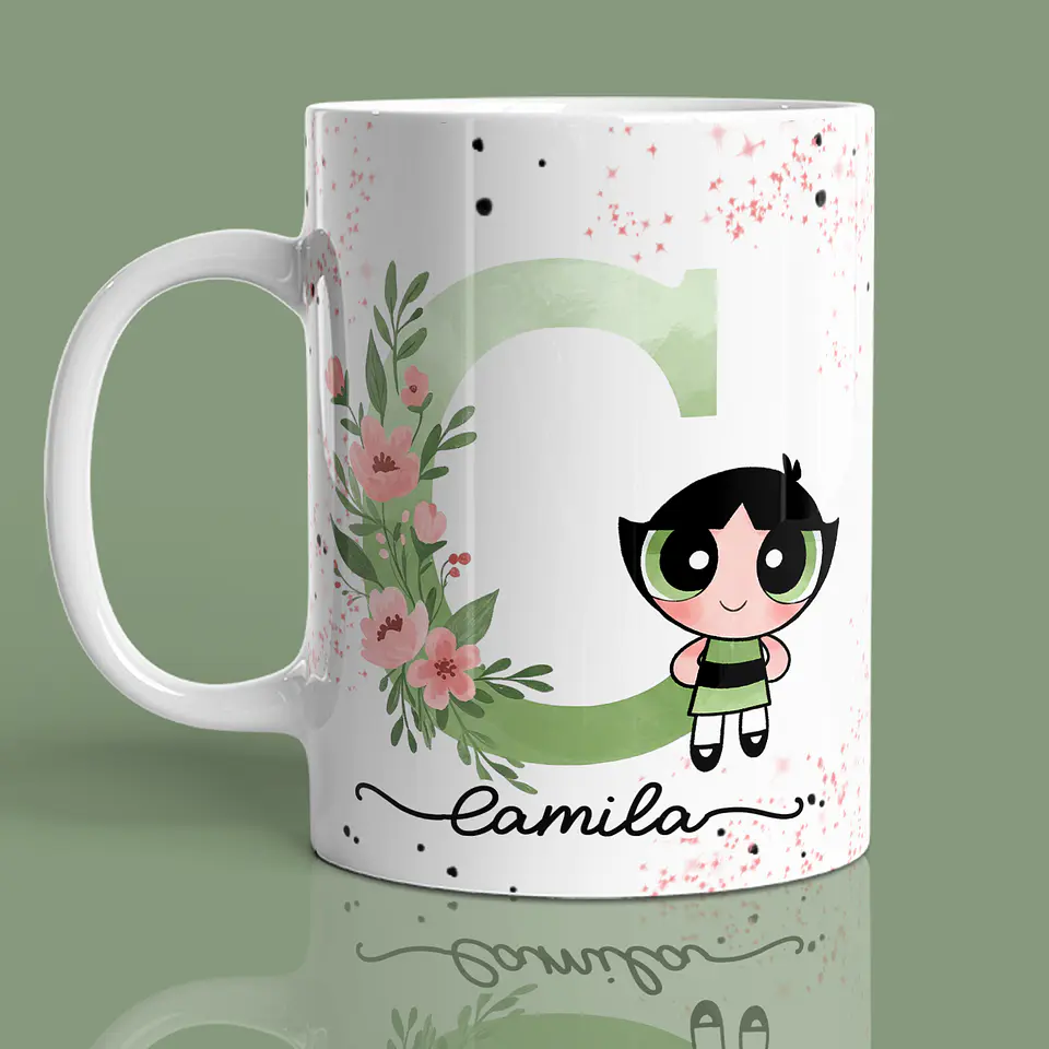 Alfabeto Floral Docinho - Canecas 3