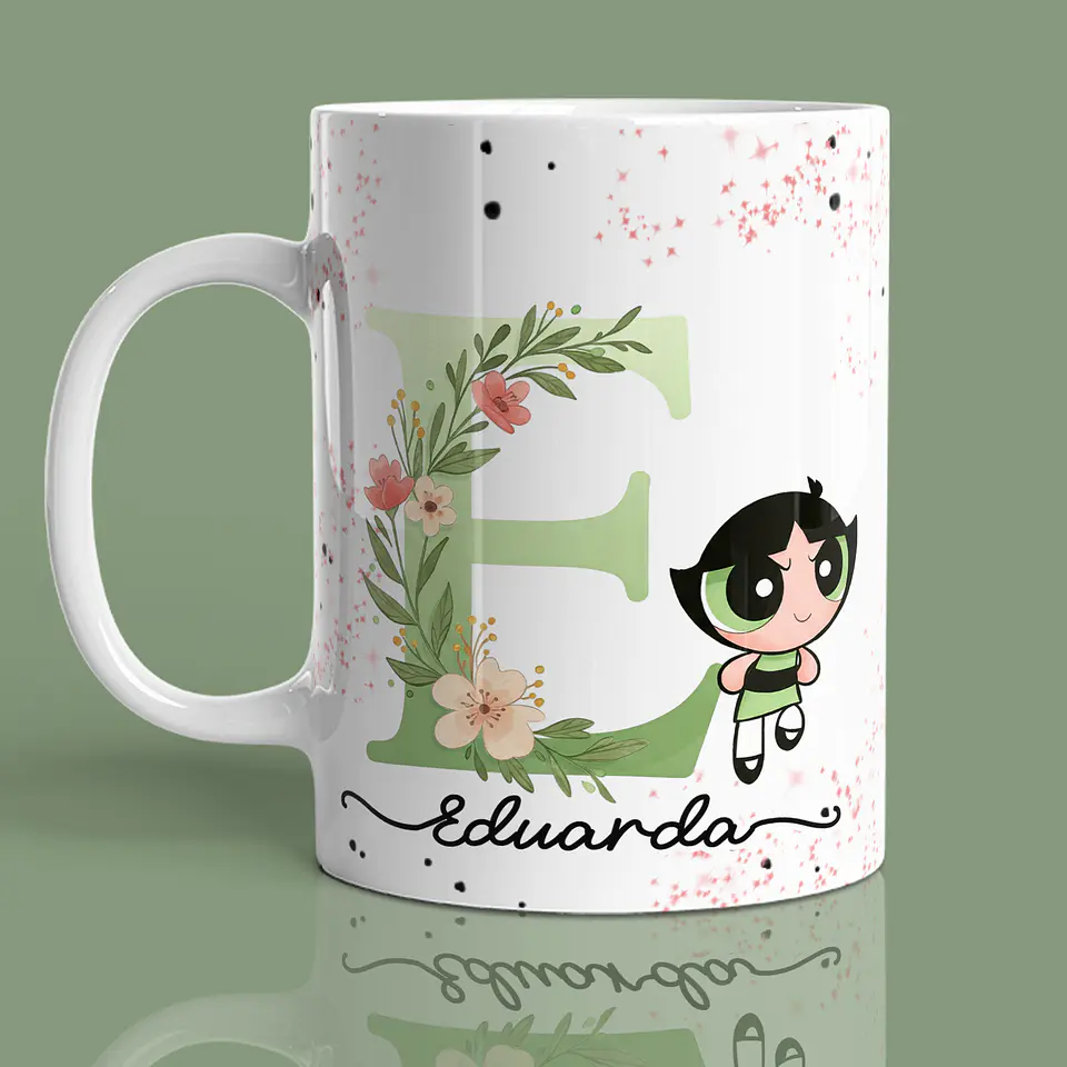Alfabeto Floral Docinho - Canecas 4