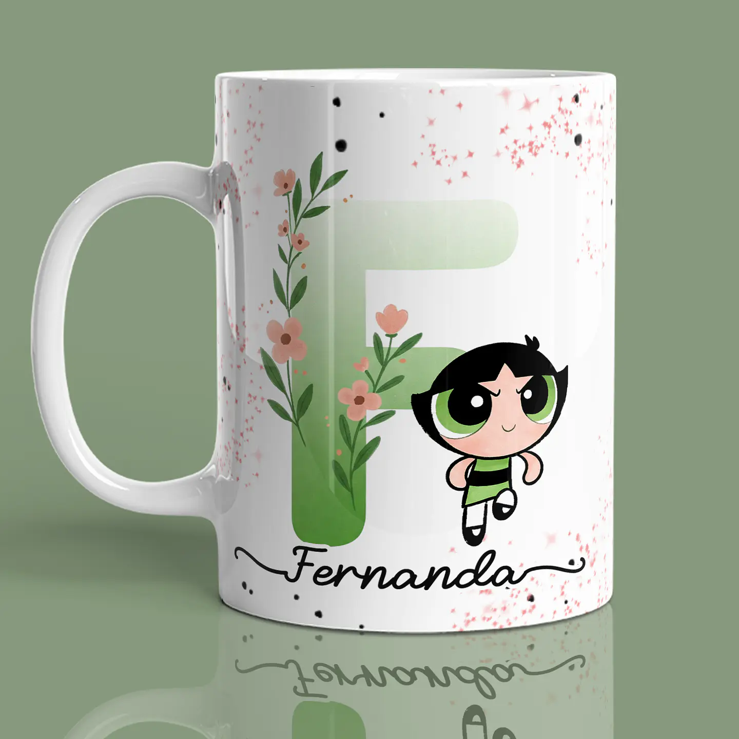 Alfabeto Floral Docinho - Canecas 5