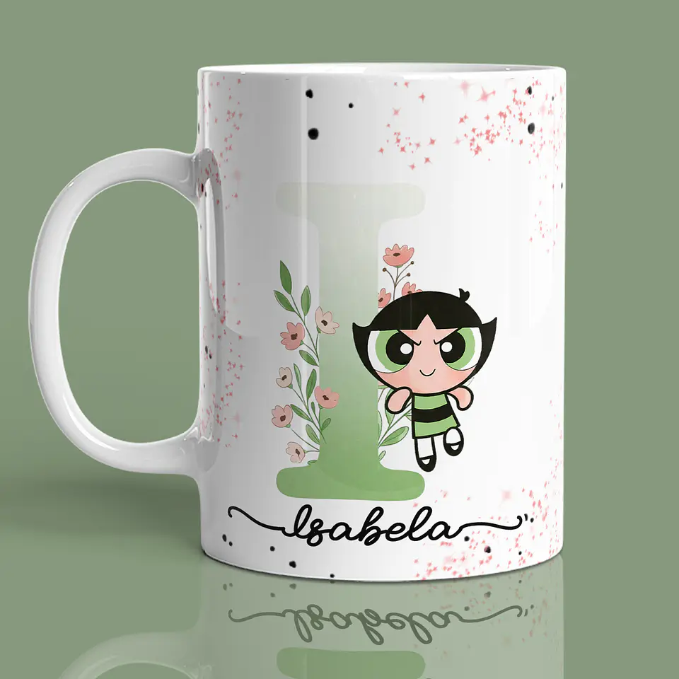 Alfabeto Floral Docinho - Canecas 7